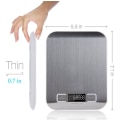 Miniatyrbillede 2 af 4: Høj kvalitet rustfrit stål digital køkken/bagevægt med gram og ounce funktion, op til 5 kg i 1 grams intervaller