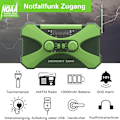 Miniatyrbild 2 av 6: 2022 Solcellsradio Nödradio med vev, 10 000 mAh Bärbar vevradio