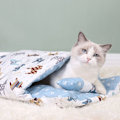 Miniatyrbild 1 av 5: Katt sovplats vinter varm kattsäng japansk kattsovsäck mjuk KLB