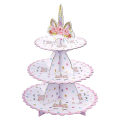 Miniatyrbillede 1 af 8: Kagefad 3-etagers cupcake muffin stand lavet af pap til bryllupsfest KLB