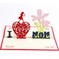 Pikkukuva 2 / 5: 3D-syntymäpäiväkortti, kiitoskortti, kiitoskortti, I Love Mom -popup-kortti, kirjekuorella-