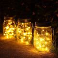 Miniatyrbillede 1 af 8: Pakke med 3 sollamper til haven 20 LED vejrbestandig solmurerkrukke udendørs KLB