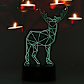 Miniatyrbild 4 av 8: 3D älgmönster nattlampa akrylpanel lampbas + USB KLB