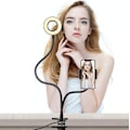 Miniatyrbillede 3 af 8: Concept 2 i 1 LED Selfie Ringlys Bordlampe iPhone Holder med