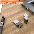 Miniatyrbild 8 av 8: USB-C Hon till USB Han Adapter (2-pack) Typ C till USB A