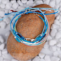 Miniatyrbillede 2 af 5: Dame bølge armbånd, flettet fiskekrog bølge