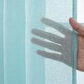 Miniatyrbillede 4 af 4: Sæt med 2 150x250cm blågrå gardiner i linnedlook - Med øjer Semi-transparente soveværelsesdekoration Gardin til stue Køkkengardin -