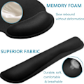 Miniatyrbillede 4 af 6: Premium Memory Foam Tastatur og Muse Håndledsstøtte Sæt - til