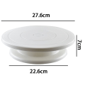 Miniatyrbilde 2 av 5: Roterende kakeplate med jevnere, rett og offset-spatel, hvit