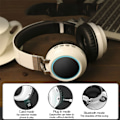 Pikkukuva 8 / 8: Bluetooth-kuulokkeet taitettavat langattomat, HiFi-stereokuulokkeet mustavalkoiset
