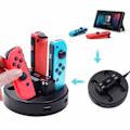 Miniatyrbild 8 av 8: Multifunktionell laddare 4 laddningsstation docka för Nintendo Switch-kontroller KLB