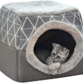Miniatyrbild 1 av 6: Husdjursbädd kattbädd kattsoffa kattgrotta med supermjuk fluffig KLB