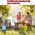 Miniatyrbilde 2 av 5: Hvit vannpumpe for vannflaske, 5 gallon USB-lading automatisk drikkevannpumpe, Universal 2-5 gallon mugger fordeler-