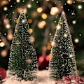 Miniatyrbild 3 av 5: Mini grön julgran, konstgjord julgran, mini julgran,