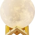 Miniatyrbilde 1 av 6: 3D Månelampe, LED Nattlys 3 Farger Touch Luna Lampe, 15cm/5.9 Tommer Dia KLB