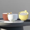Miniatyrbillede 2 af 7: Multifunktionel lydstyret LED-lysdisplay-tidsalarmur med tegneseriekat til