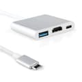 Miniatyrbilde 2 av 3: 1 i 1 Type C til 4K HDMI USB 3.0 USB-C-adapter sølv