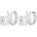 Miniatyrbillede 1 af 3: Kompatibel med iPhone-oplader - Hurtigoplader - Adapter Hvid + 2m Datakabel 20W Hvid