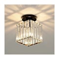 Miniatyrbilde 1 av 5: Mini krystall taklampe, moderne krystall lysekrone, LED taklampe for korridor, inngang, restaurant, bar, E27 (svart) KLB