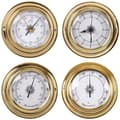 Analogt vejrstation - barometer, termometer, hygrometer 4 stykker