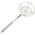 Miniatyrbillede 3 af 5: Rustfrit stål køkkentrådsskummeske med net-edderkop-slids madøse til stegt pasta Størrelse S 47Ã 20Ã 5cm Sølv.