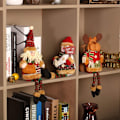 Miniatyrbillede 4 af 7: Siddende julemand, snemand, rensdyr, juledekoration KLB