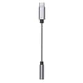 Miniatyrbilde 1 av 5: USB C til 3,5 mm lydadapter flettet type C hann til hodetelefon grå