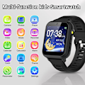 Miniatyrbillede 2 af 6: Smart Watch Kindertelefon, Smart Watch Call Voice Chat Kinder Smart Watch Sort