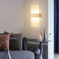 Miniatyrbillede 4 af 5: 12W LED indendørs væglampe simpelt design børstet grå glas væglampe til soveværelse stue badeværelse 29CM [Energiklasse A+]. KLB