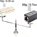 Miniatyrbillede 3 af 6: RJ45-kobling Ethernet-kabelforlængerpakke med 2