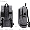 Miniatyrbild 2 av 5: Stöldskyddande laptopryggsäck för män: 15,6 tum, USB-laddningsport KLB