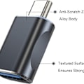 Miniatyrbild 6 av 7: Typ C till USB-adapter, USB C till USB 3.0-adapter, aluminium svart