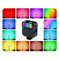 Pikkukuva 2 / 5: RGB LED -kameravalo, LED-videovalo, minikokoinen ladattava LED-videovalo, himmennettävä ammattimainen valokuvauslamppu vloggaamiseen ja kuvaamiseen