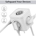 Miniatyrbillede 3 af 4: 5 i 1 Cube Power Strip med overbelastningsbeskyttelse og overspændingsbeskyttelse, 4000W/16