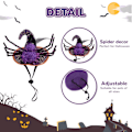 Pikkukuva 3 / 5: Koiran Halloween-asut, hämähäkkikoiravelhon hattu ja violetti ruudullinen koiran solmio KLB