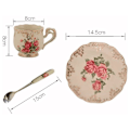 Miniatyrbilde 2 av 5: \"Pastoral Rose\" tekopp og skålsett, 200 ml kopp og skål