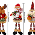 Miniatyrbillede 2 af 7: Siddende julemand, snemand, rensdyr, juledekoration KLB