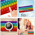 Miniatyrbillede 2 af 5: Pop It Fidget, Tryk Pop Boble Fidget Sensory Regnbue