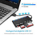 Miniatyrbild 6 av 8: Kortläsare USB 3.0, 7-i-1 minneskortläsare, USB 3.0 (5 Gbps)