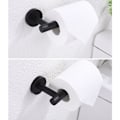 Miniatyrbillede 2 af 5: Toiletrulleholder i rustfrit stål (sort).