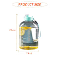 Miniatyrbild 2 av 6: 2,2L vattenflaska med sugrör, blå KLB