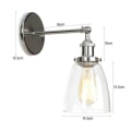 Miniatyrbillede 5 af 8: Moderne klare glasloftlamper vægbelysningsstil 1 KLB