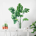 Miniatyrbild 4 av 7: Monstera blad väggdekaler tropiska växter väggdekaler för vardagsrum KLB
