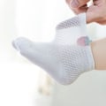Miniatyrbilde 4 av 6: 3 par sommer mesh bomullssokker for babygutter, småbarnsjenter L KLB