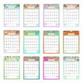 Miniatyrbilde 7 av 7: Veggkalender A5 12\" x 16,9\", jan 2024 - jun 2025, vertikal