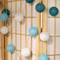 Miniatyrbillede 2 af 5: Guirlande Lumineuse Boule Coton - 3.1M 20er LED Chaîne Lumière-Guirlande lumineuse portable à LED Pour intérieur KLB