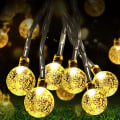 Miniatyrbilde 1 av 6: LED-eventyrlys utendørs solcelle-eventyrlys med 50 LED-krystallkuler 9,5 KLB