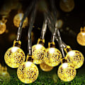 Miniatyrbillede 1 af 6: LED-fe-lys udendørs solcelle-fe-lys med 50 LED-krystalkugler 9,5 KLB