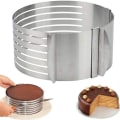 Miniatyrbilde 1 av 7: Ring Cutter Lagkake Slicer, Justerbar Ring 7 Lag Mousse, For