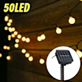 Miniatyrbillede 1 af 5: CMODIHI Solcelle guirlande, Varm hvid guirlande 50 LED'er på 7 meter KLB